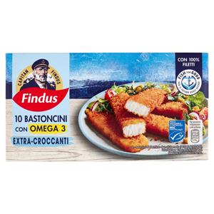 Capitan Findus 10 Bastoncini con 100% Filetti di Merluzzo con Omega 3 250 g