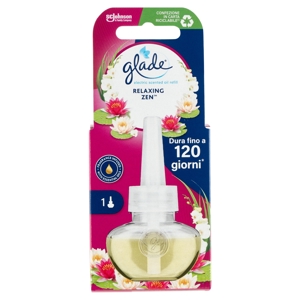 Glade® Liquido Elettrico Ricarica, Profumatore per ambienti, Fragranza Relaxing Zen 20ml