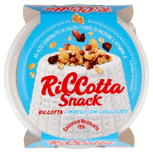 Caseificio Valcolatte Riccotta Snack Riccotta + Muesli con Cioccolato 113 g