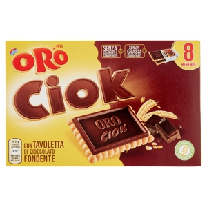 Oro Ciok biscotto con Tavoletta di Cioccolato fondente - 8 x 25 g