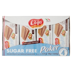 Gastone Lago Sugar Free Poker Nocciola 4 x 45 g