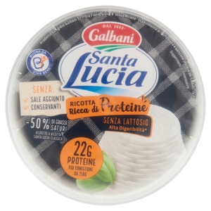 Galbani Santa Lucia Ricotta Ricca di Proteine Senza Lattosio 250 g