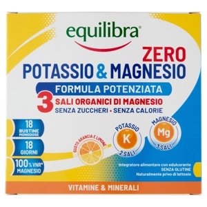 equilibra Potassio & Magnesio Zero 3 Formula Potenziata Bustine Monodose 18 x 5,35 g