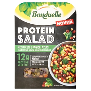 Bonduelle Protein Salad Mix di Ceci e Fagioli Azuki con broccoli, olive e granella di nocciole 200 g