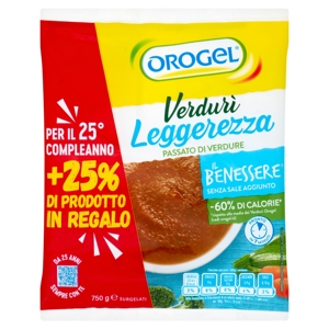 Orogel Il Benessere Verdurì Leggerezza Passato di Verdure Surgelati 750 g