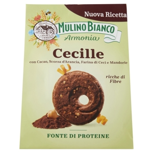 Mulino Bianco Armonia Cecille Biscotti Cacao di Farina Ceci Scorza Arancia Fonte Proteine 270g
