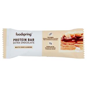 foodspring Protein Bar Extra Chocolate White Choc Almond 1 x 45 g