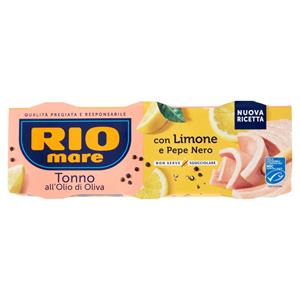 Rio mare Tonno all'Olio di Oliva con Limone e Pepe Nero 3 x 65 g