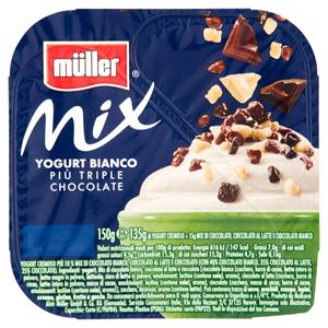 müller Mix Yogurt Bianco Più Triple Chocolate 150 g