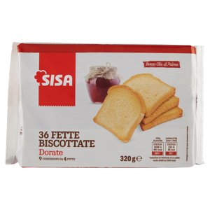 Sisa 36 Fette Biscottate Dorate 320 G