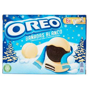 Oreo Bañadas, Biscotti Con Copertura Al Cioccolato Bianco - 246g