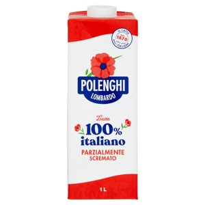 Polenghi Lombardo Latte 100% Italiano Parzialmente Scremato 1 Litro