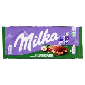 Milka Tavoletta Di Cioccolato Al Latte 100% Alpino E Nocciole Spezzate - 100g