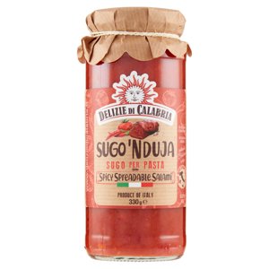 Delizie Di Calabria Sugo 'nduja Sugo Per Pasta Con Spicy Spreadable Salami 330 G