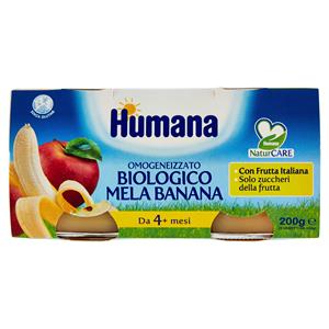 Humana Naturcare Omogeneizzato Biologico Mela Banana 2 X 100 G