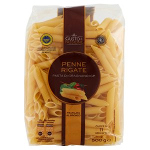 Gusto & Passione Penne Rigate Pasta Di Gragnano Igp 500 G