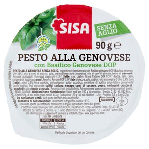 Sisa Pesto Alla Genovese Con Basilico Genovese Dop Senza Aglio 90 G