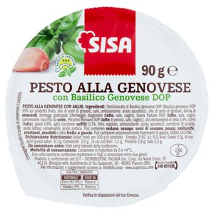 Sisa Pesto Alla Genovese Con Basilico Genovese Dop 90 G