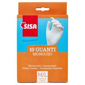 Sisa Guanti Monouso M/l Medium Large 10 Pz