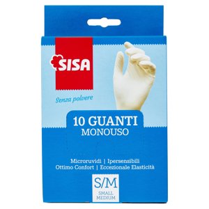 Sisa Guanti Monouso S/m Small Medium 10 Pz