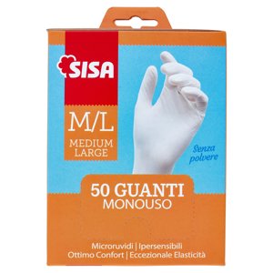 Sisa Guanti Monouso M/l Medium Large 50 Pz