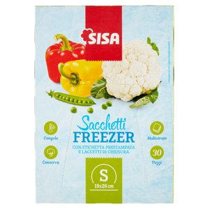 Sisa Sacchetti Freezer S 19x26 Cm 30 Pz