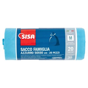 Sisa Sacco Famiglia Azzurro 50x60 Cm 20 Pz