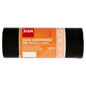 Sisa Sacco Condominiale Nero 70x110 Cm 10 Pz