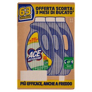 Ace Detersivo Talco E Muschio Bianco 3 X 21 Lavaggi 3 X 3150 Ml