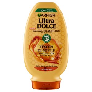 Garnier Ultra Dolce Balsamo Tesori Di Miele Con Pappa Reale, Rinforza I Capelli Fragili 200 Ml