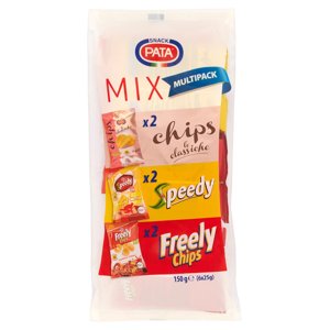 Pata Mix 2x Chips Le Classiche, 2x Speedy, 2x Freely Chips 6 X 25 G