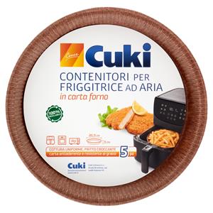 Cuki Cuoce Contenitori Per Friggitrice Ad Aria In Carta Forno 20,5 Cm X 3 Cm 5 Pz