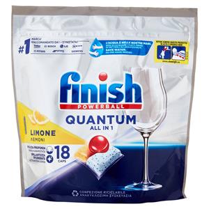 Finish Quantum Limone Pastiglie Lavastoviglie 18 Lavaggi 187,2 G