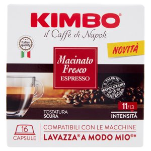 Kimbo Macinato Fresco Espresso Capsule Compatibili Con Le Macchine Lavazza A Modo Mio* 16 X 7,5 G