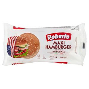 Roberto Maxi Hamburger Con Farina Integrale Con Semi Di Sesamo 4 Panini 300 G