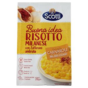 Riso Scotti Risotto Carnaroli Milanese Con Zafferano Ambrato 210 G