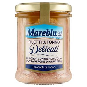 Mareblu Leggeri Filetti Di Tonno In Acqua Con Un Filo D'olio Extra Vergine Di Oliva 180 G