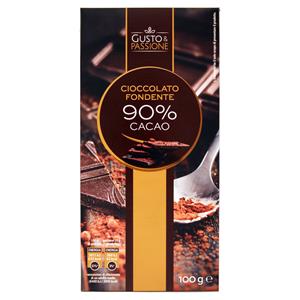 Gusto & Passione Cioccolato Fondente 90% Cacao 100 G