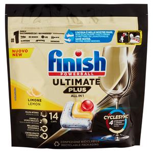 Finish Ultimate Plus Limone Pastiglie Lavastoviglie 14 Lavaggi 170,8 G