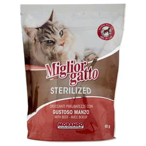 Migliorgatto Sterilized Croccanti Prelibatezze Con Gustoso Manzo 400 G