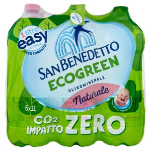 San Benedetto Acqua Naturale Fonte Del Pollino Ecogreen Easy 6 X 1 L