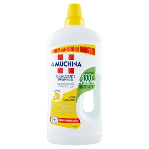 Amuchina Igienizzante Pavimenti Limone Azione Sgrassante 1000 + 500 Ml