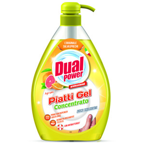 Detergente Piatti Gel Agrumi Conc. Dual Power 1 Lt