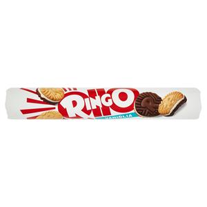 Ringo Vaniglia Biscotti Farciti Con Crema Vaniglia Snack Merenda Tubo, 165g Limited Edition Netflix