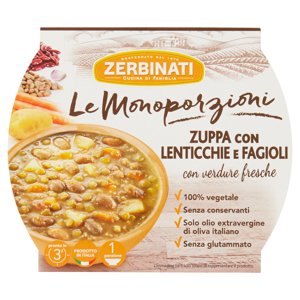 Zerbinati Le Monoporzioni Zuppa Con Lenticchie E Fagioli 310 G