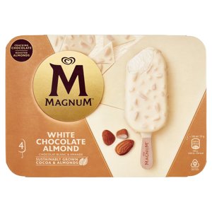 Magnum White Chocolate Almond 4 Gelati 300 G