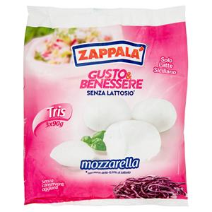 Zappalá Gusto & Benessere Mozzarella Senza Lattosio* 3 X 90 G