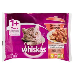 Whiskas Pure Delight Menù Assortito In Gelatina Con Pollo, Con Salmone 4 X 85 G