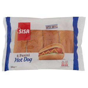 Sisa Panini Hot Dog 4 Pezzi 250 G