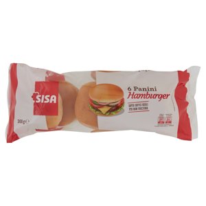 Sisa Panini Hamburger 6 Pezzi 300 G